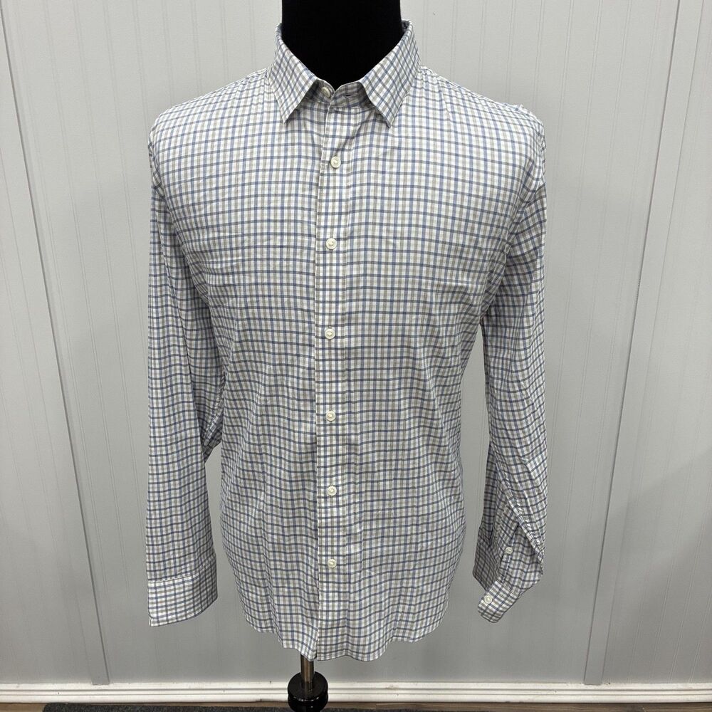 Faherty Men's XL Multicolor Check Long Sleeve Performance Button-Front Shirt